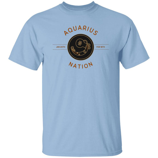 Unisex Short Sleeve T-Shirt: AQUARIUS ZODIAC